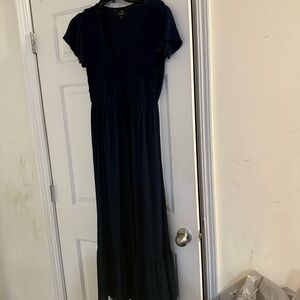 Elegant Navy Blue Maxi Dress